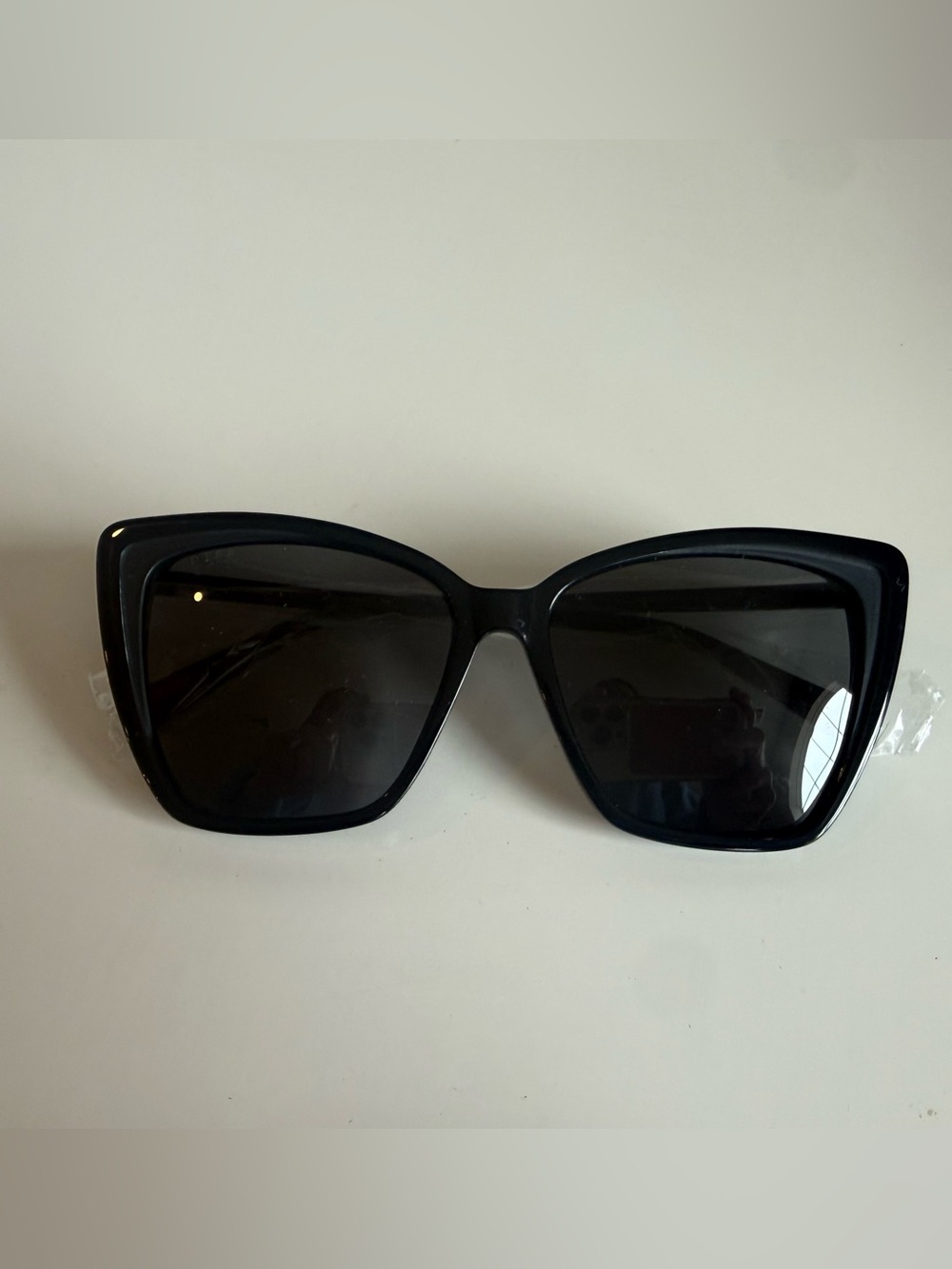 Diff Eyewear Black Oversized Cat-Eye Sunglasses NWB